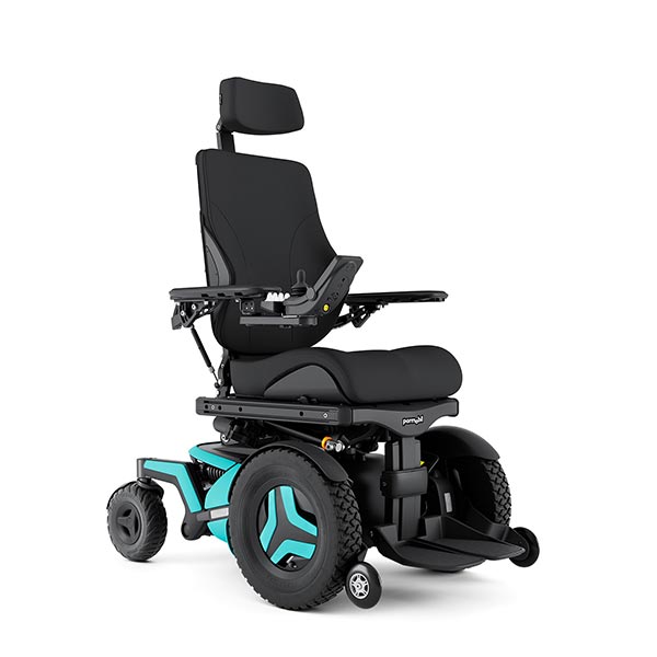 Permobil F5 Corpus Front Wheel Drive power wheelchair available at Action Seating and Mobility in Oklahoma, Arkansas, and Colorado