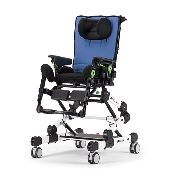 Grillo Adaptive Seating blue, front right view