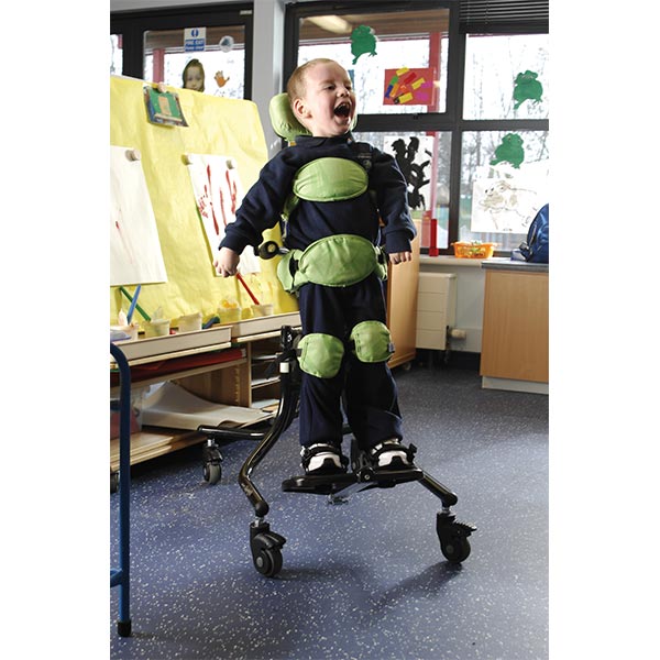 Child using Leckey Squiggles Pediatric Standing Frame