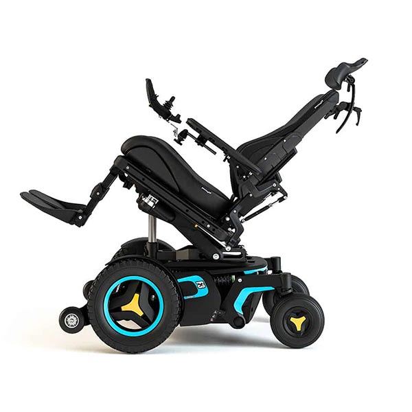 Permobil F3 Corpus Front-Wheel Drive Powerchair tilted backward