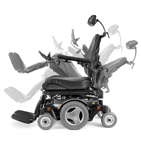 Permobil M300 Tilt and Recline Power Wheelchair tilting