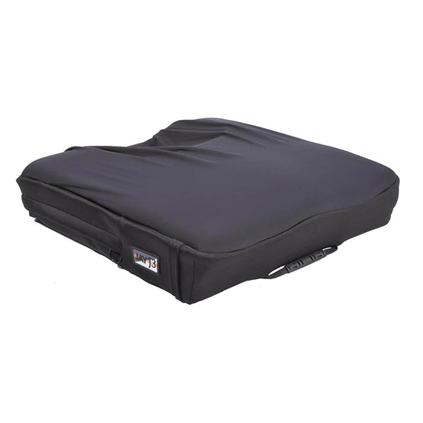 Jay J3 wheelchair cushion with outer slick fabric covering