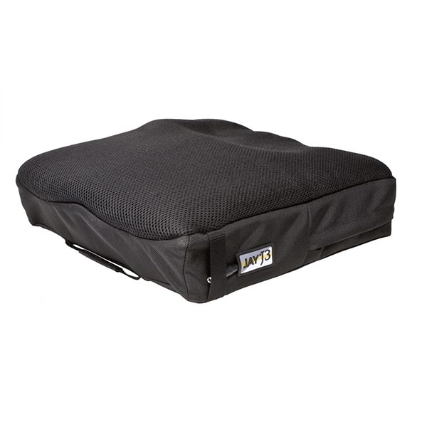 Jay J3 wheelchair cushion with outer mesh fabric covering