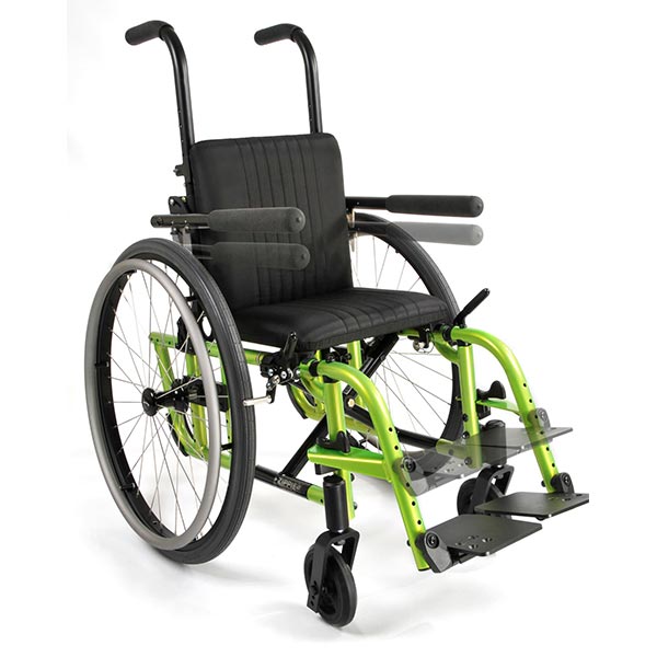 Sunrise Medical Zippie 2 Pediatric Folding Manual Wheelchair adjustable armrests
