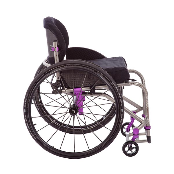 TiLite TRA Lightweight Titanium Rigid Wheelchair side view